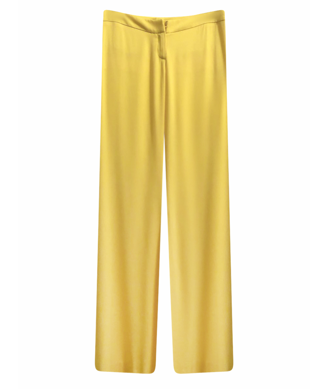 BALMAIN Желтые вискозные брюки широкие, фото 1
