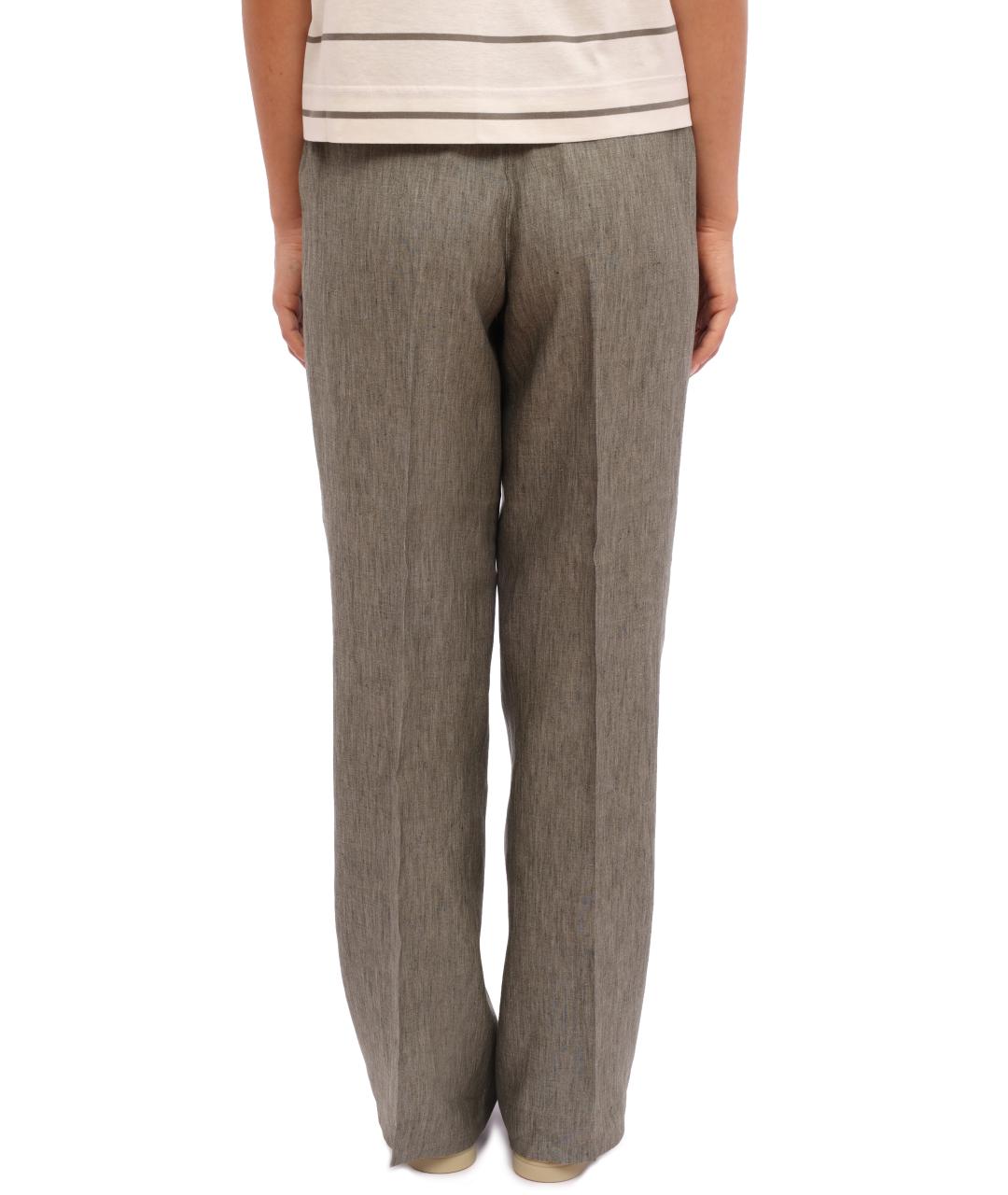 PESERICO Зеленые брюки широкие, фото 3