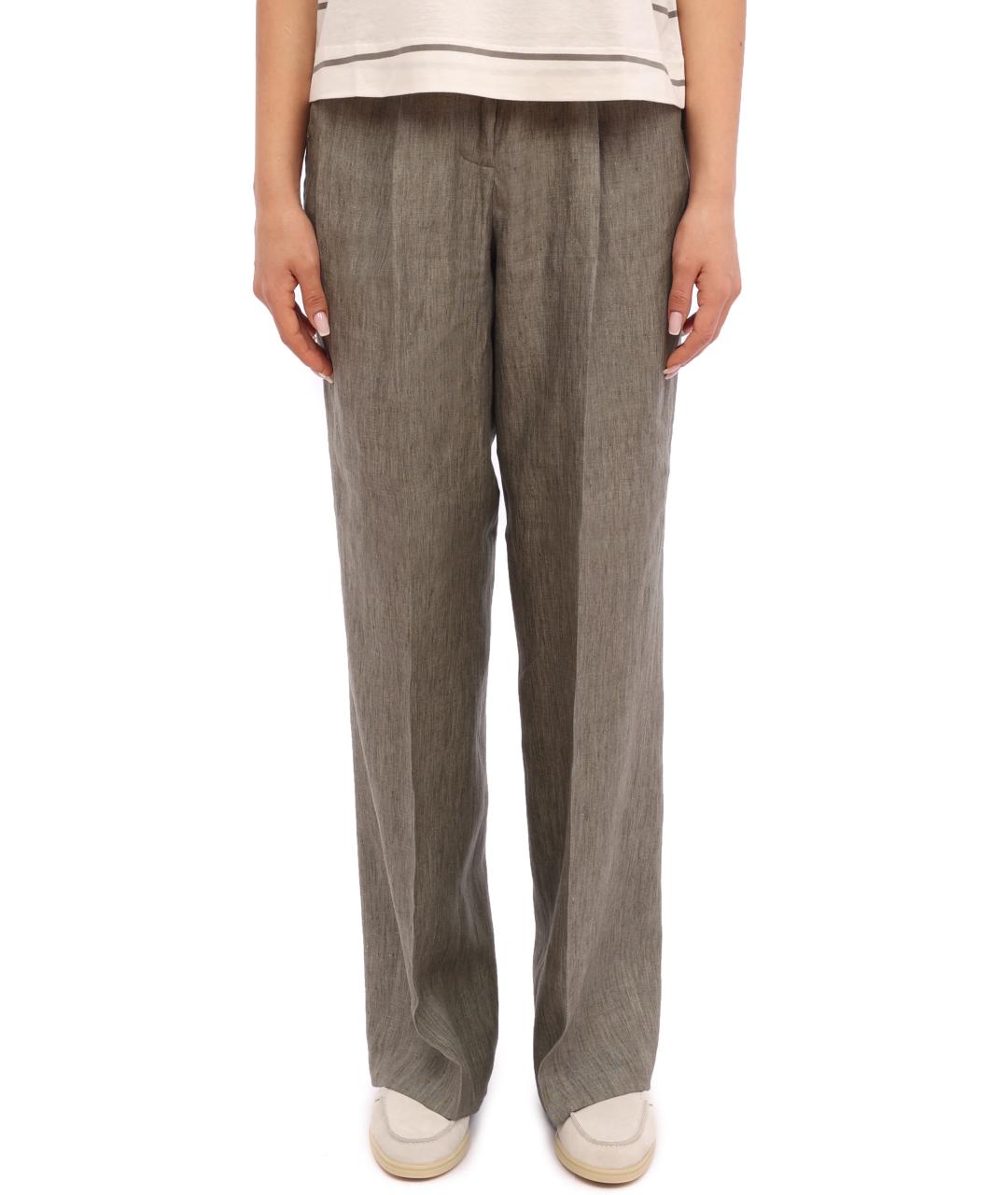 PESERICO Зеленые брюки широкие, фото 6