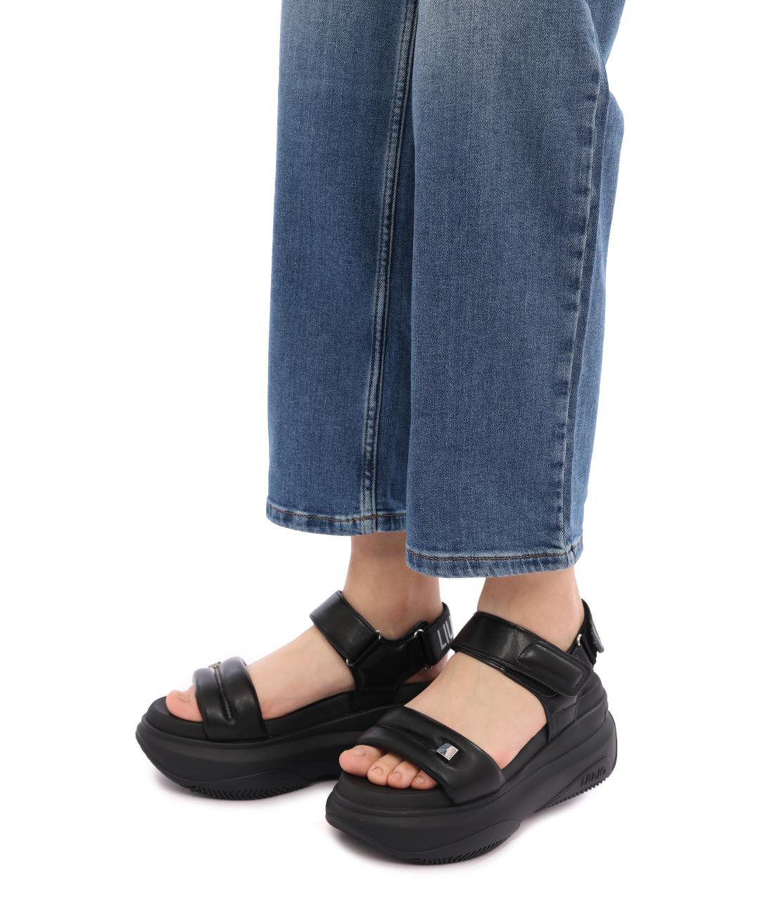 LIU JO Черные сандалии, фото 5