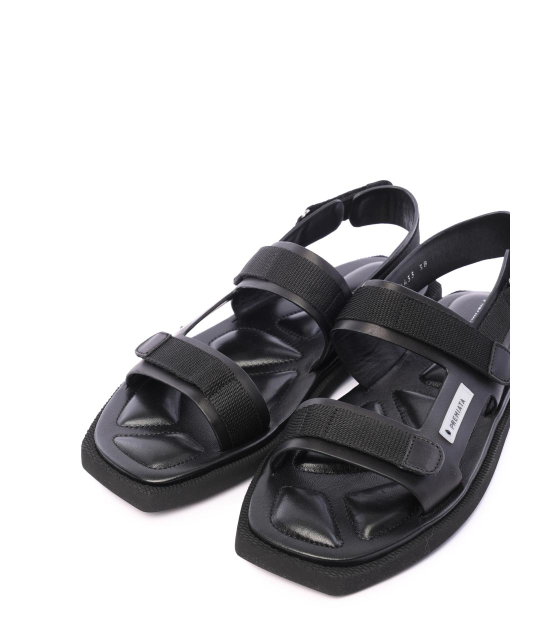 PREMIATA Черные кожаные сандалии, фото 5