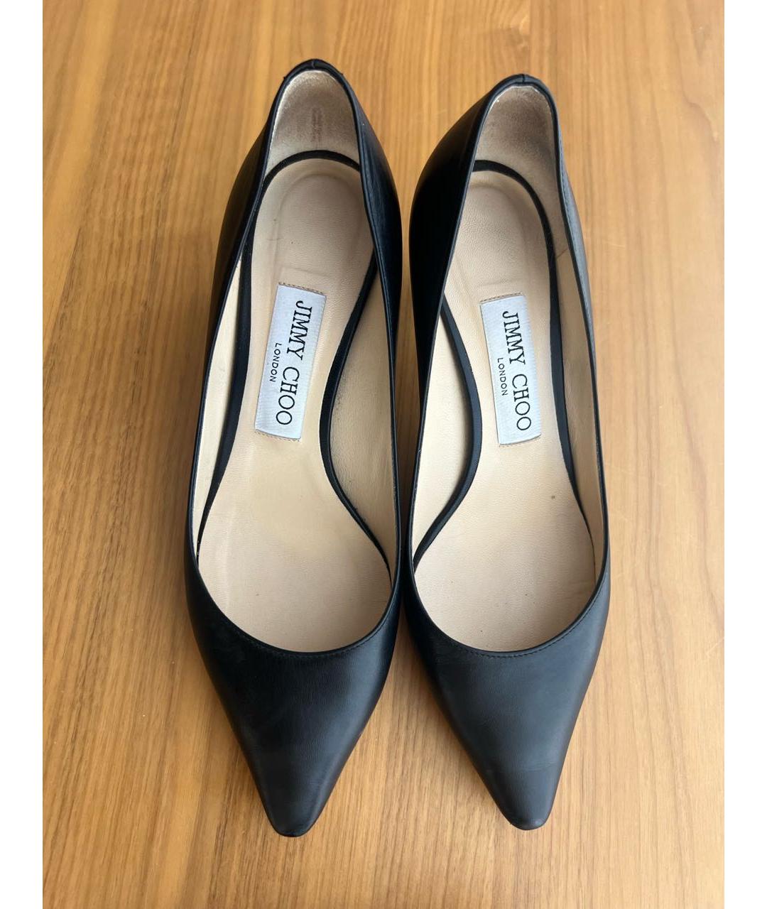 JIMMY CHOO Черные кожаные туфли, фото 3