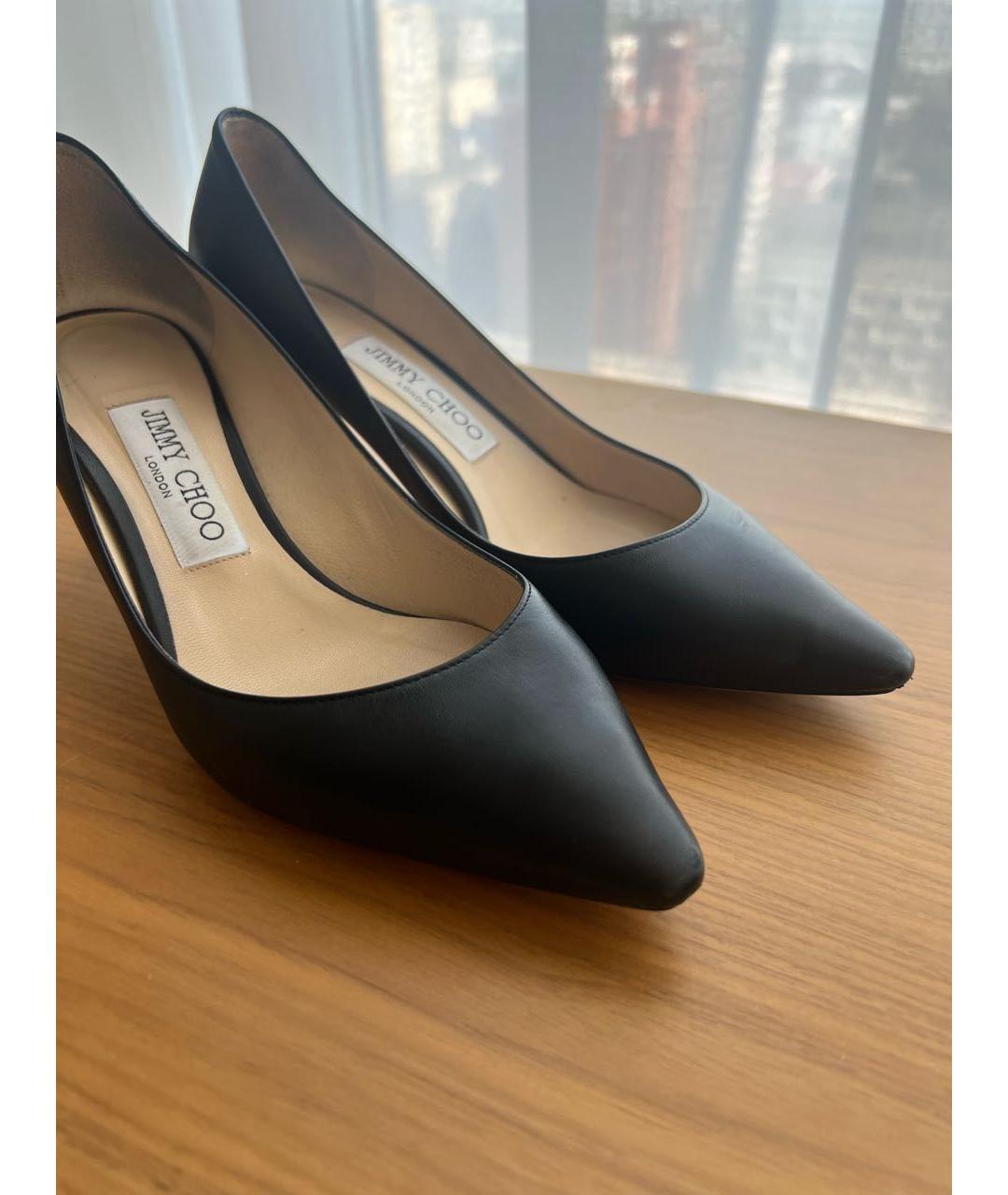 JIMMY CHOO Черные кожаные туфли, фото 2