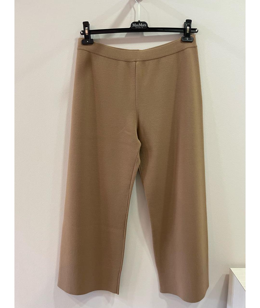 MAX MARA STUDIO Бежевые вискозные кюлоты, фото 5