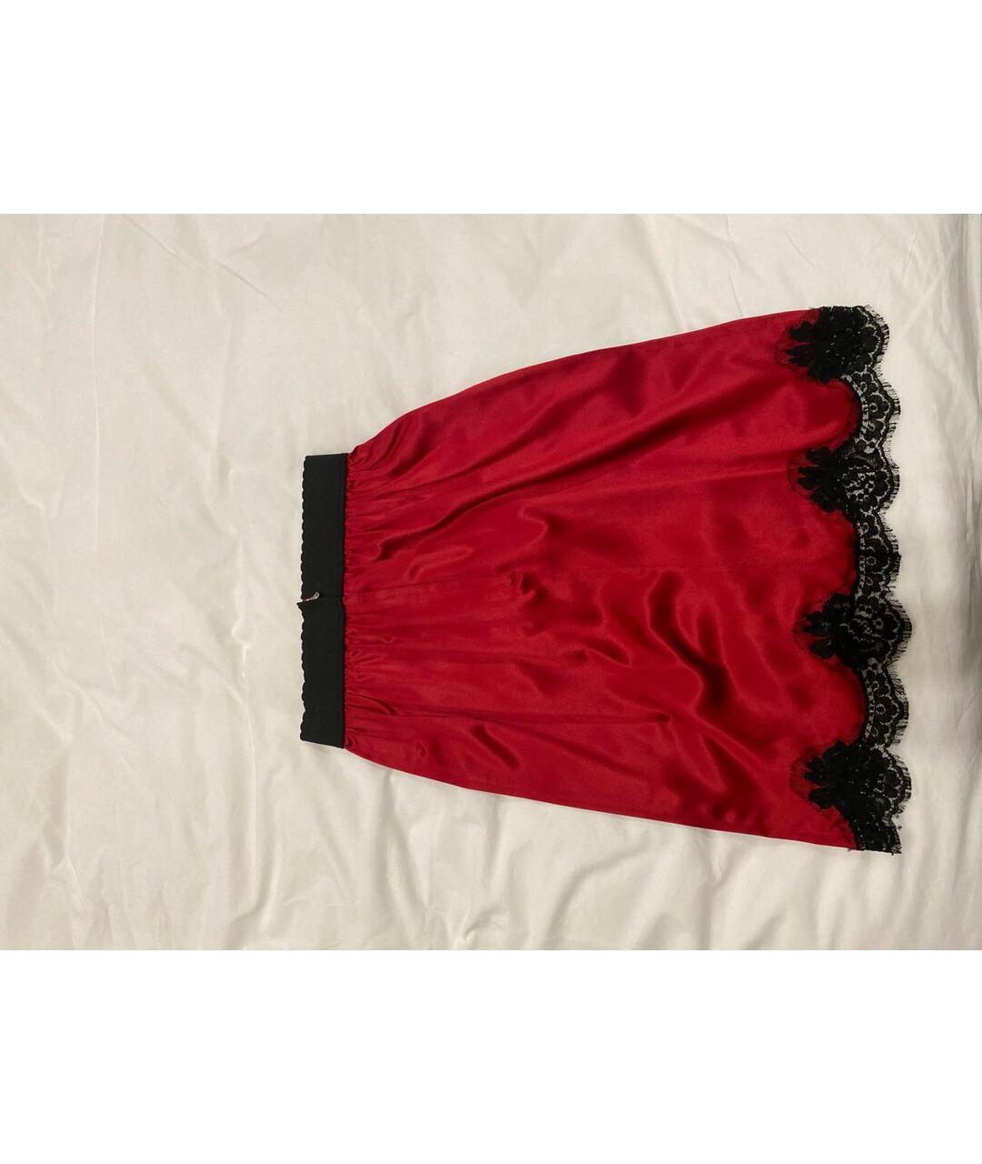 DOLCE&GABBANA Бордовая шелковая юбка миди, фото 2
