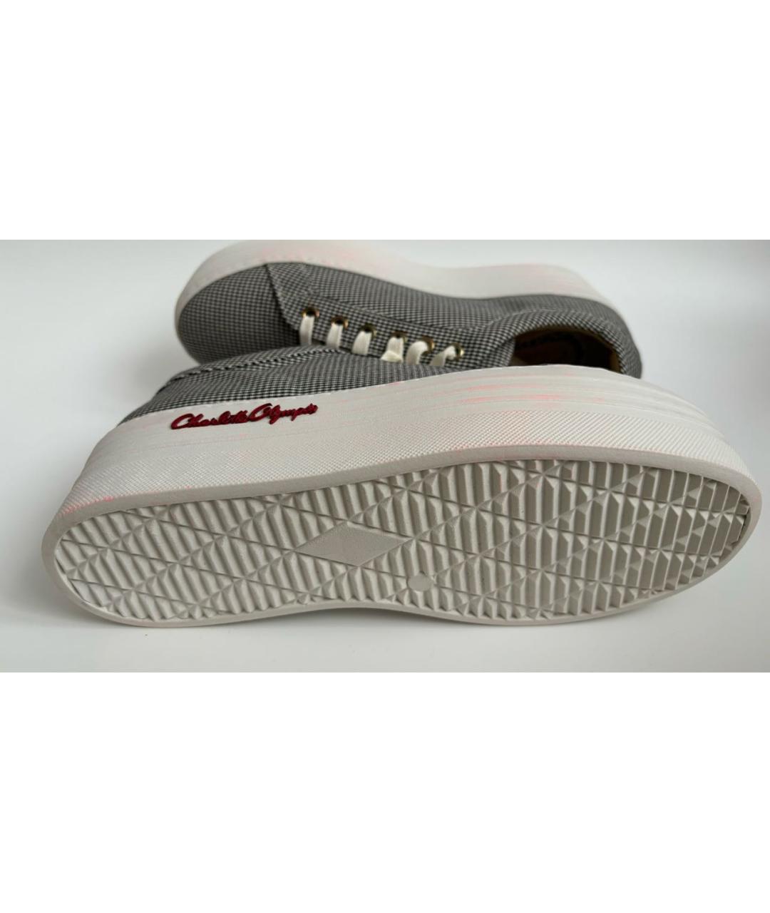 CHARLOTTE OLYMPIA Черные текстильные кеды, фото 5