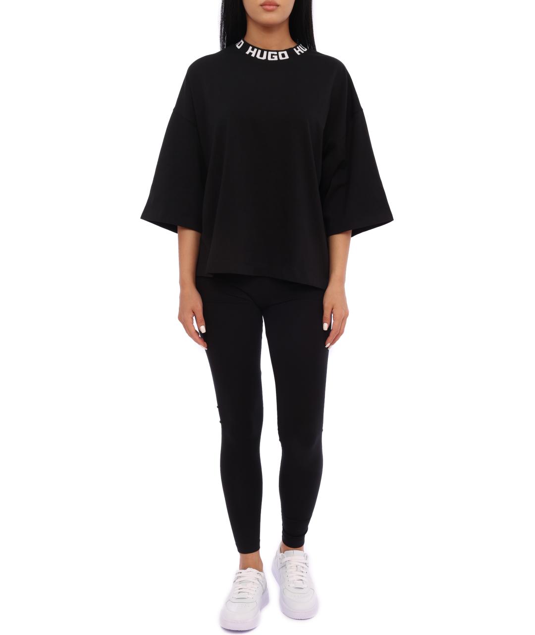 HUGO BOSS Черные леггинсы и велосипедки, фото 3