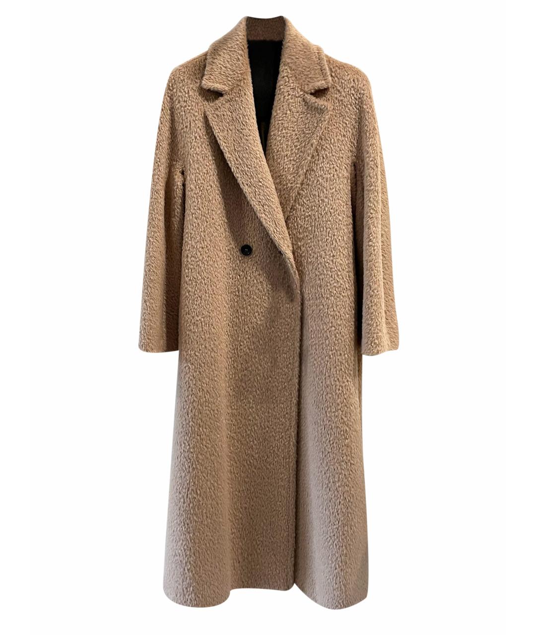 MAX MARA STUDIO Бежевое шерстяное пальто, фото 8