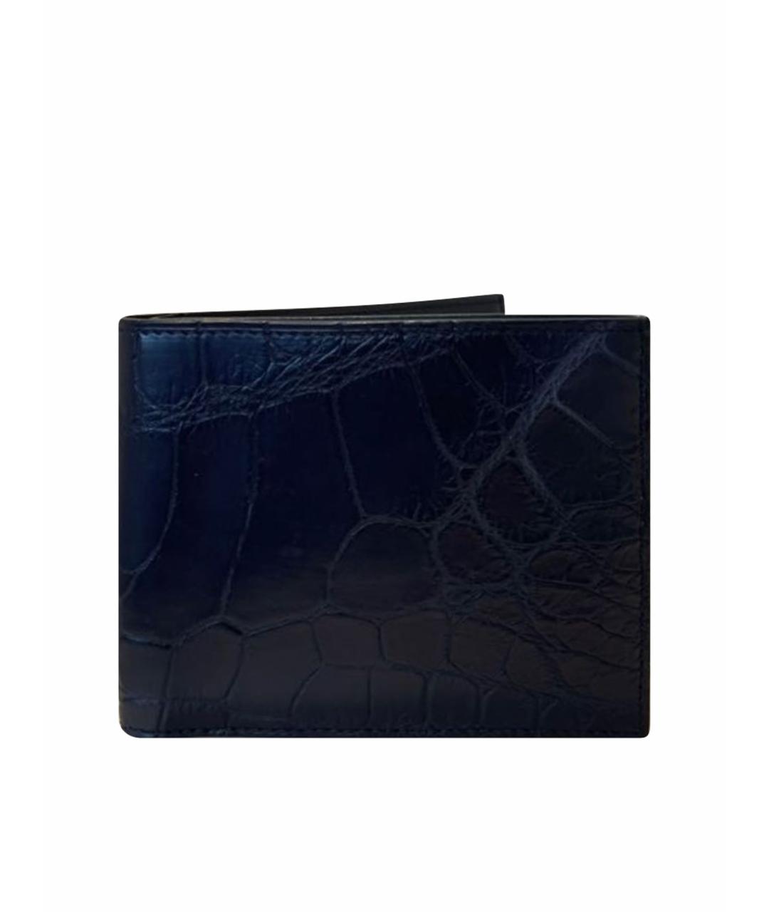 STEFANO RICCI Темно-синий кошелек из экзотической кожи, фото 1