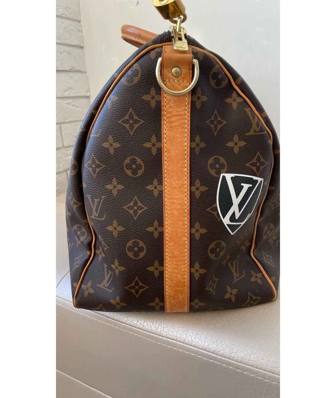 LOUIS VUITTON Кожаная дорожная/спортивная сумка, фото 3