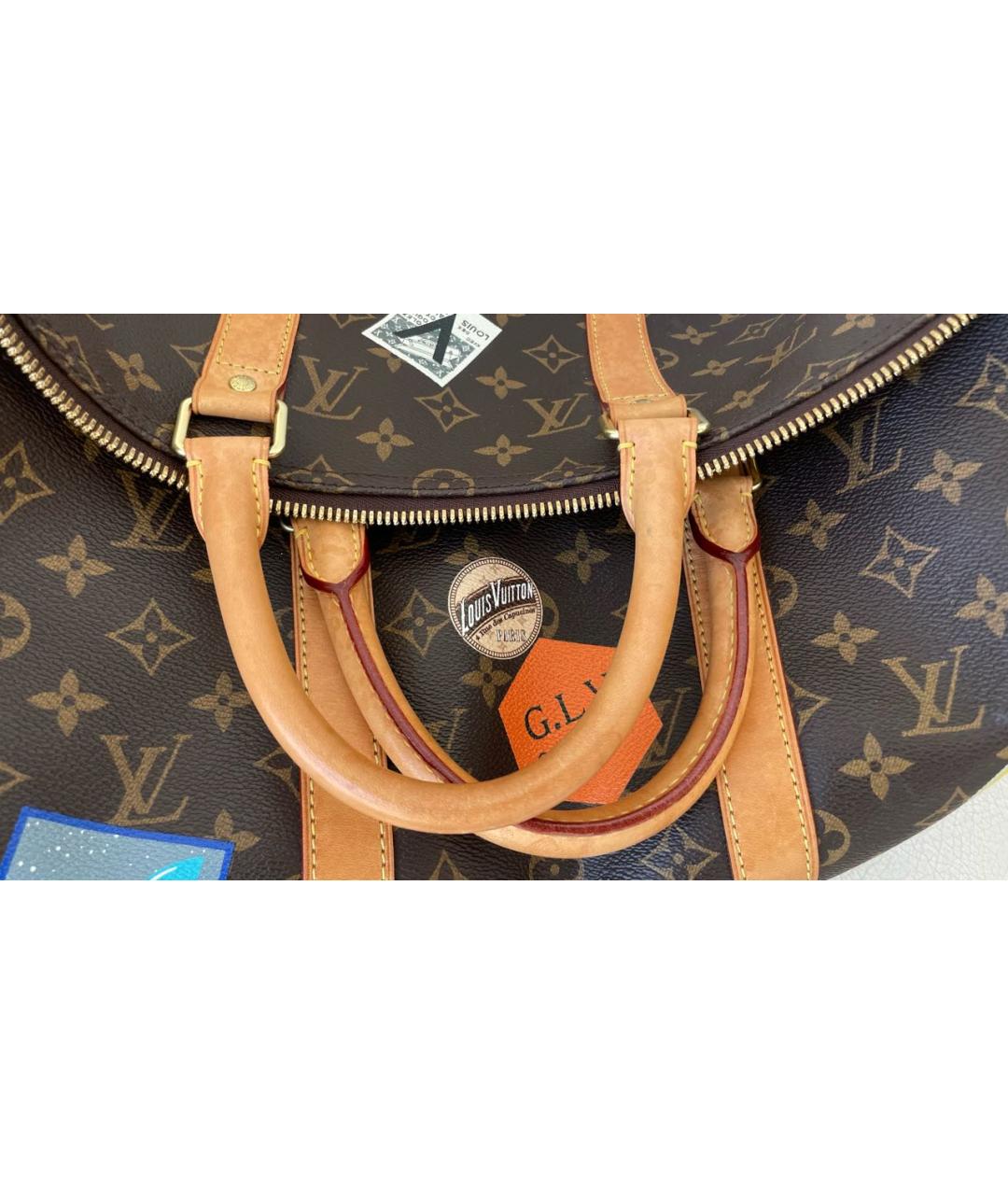 LOUIS VUITTON Кожаная дорожная/спортивная сумка, фото 6