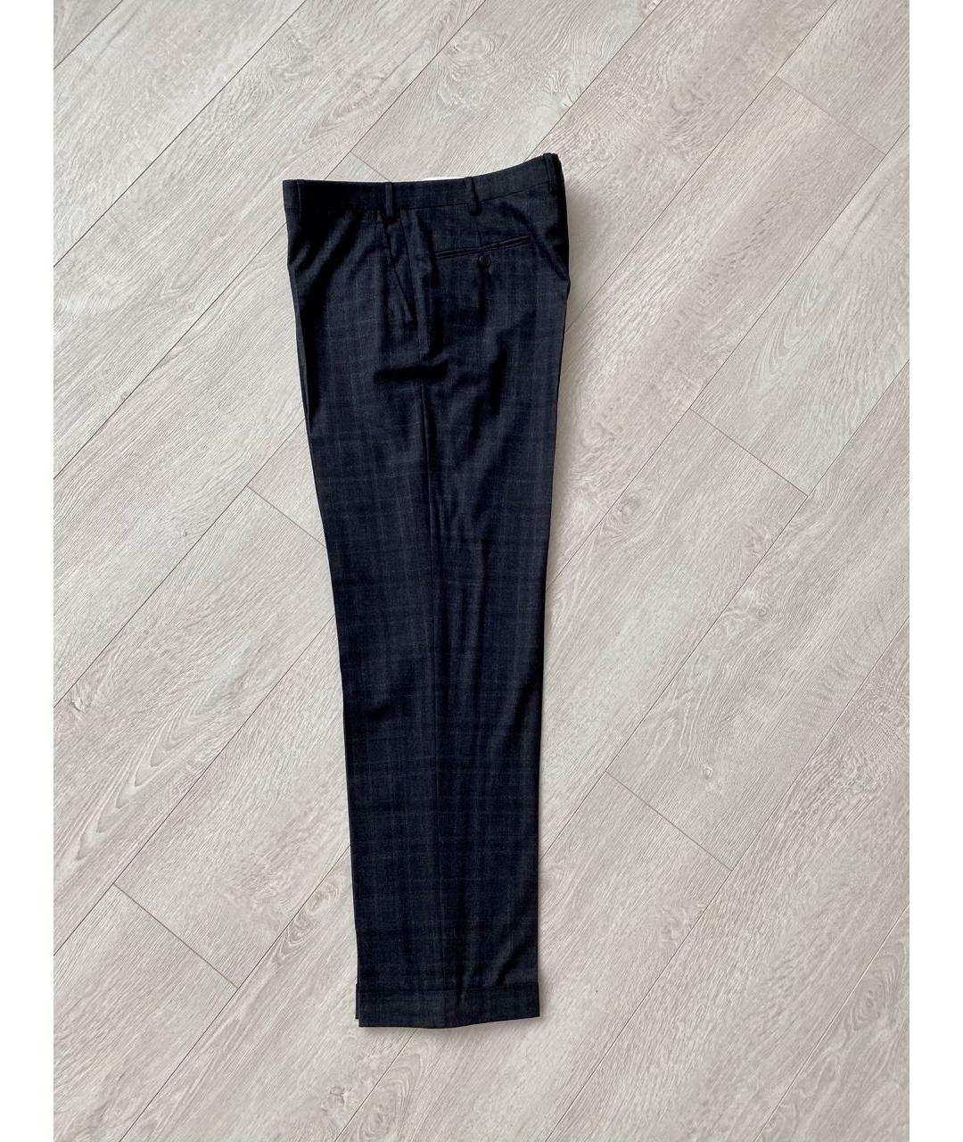 BRIONI Серые шерстяные классические брюки, фото 8