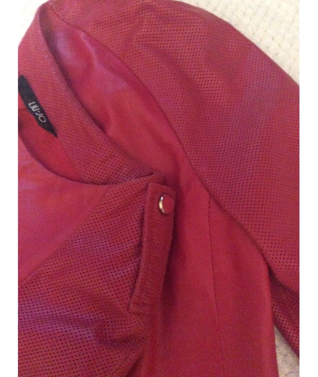 LIU JO Красная кожаная куртка, фото 5