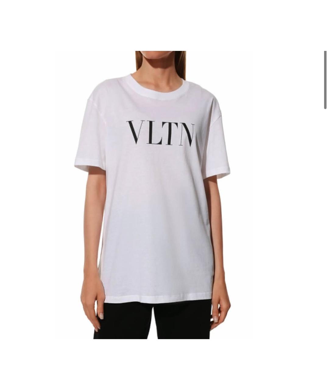 VALENTINO Белая хлопковая футболка, фото 2