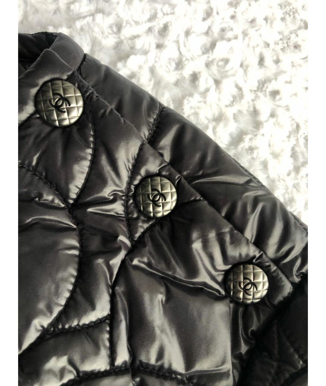 CHANEL PRE-OWNED Черная полиэстеровая куртка, фото 2
