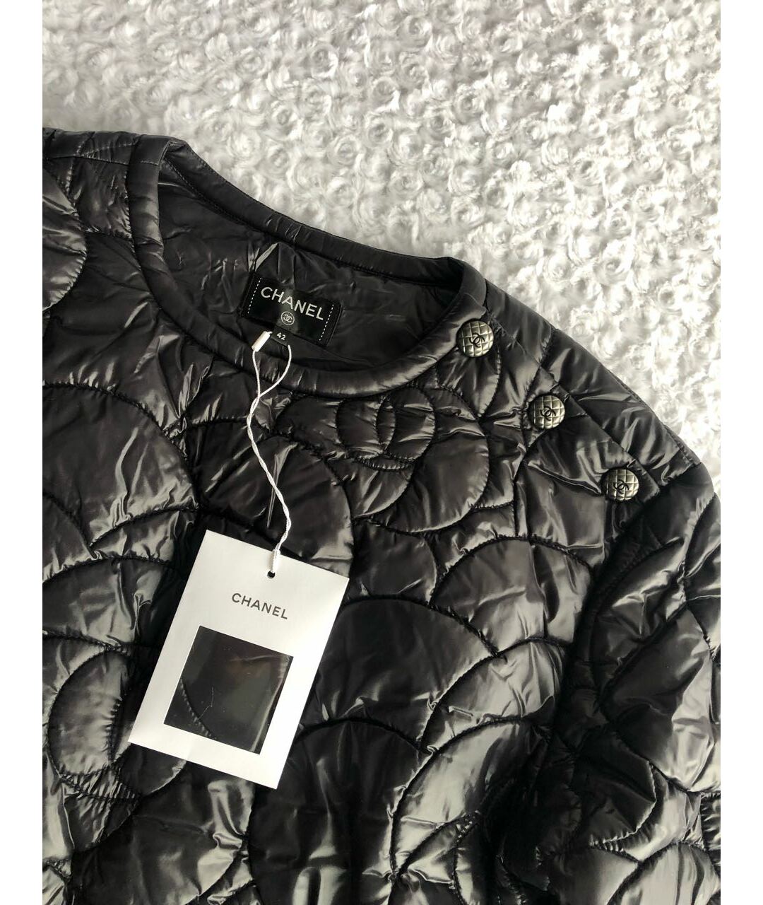 CHANEL PRE-OWNED Черная полиэстеровая куртка, фото 3
