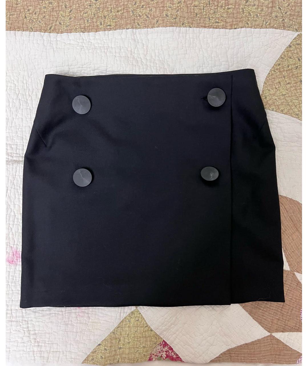 404NOTFOUND Черная шерстяная юбка мини, фото 3