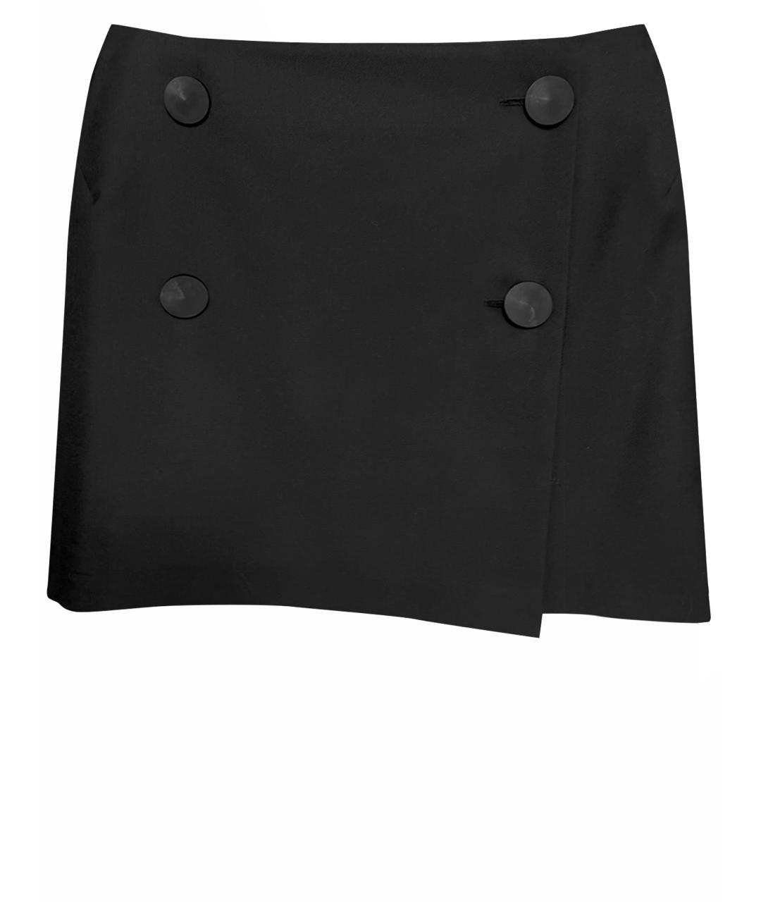 404NOTFOUND Черная шерстяная юбка мини, фото 1