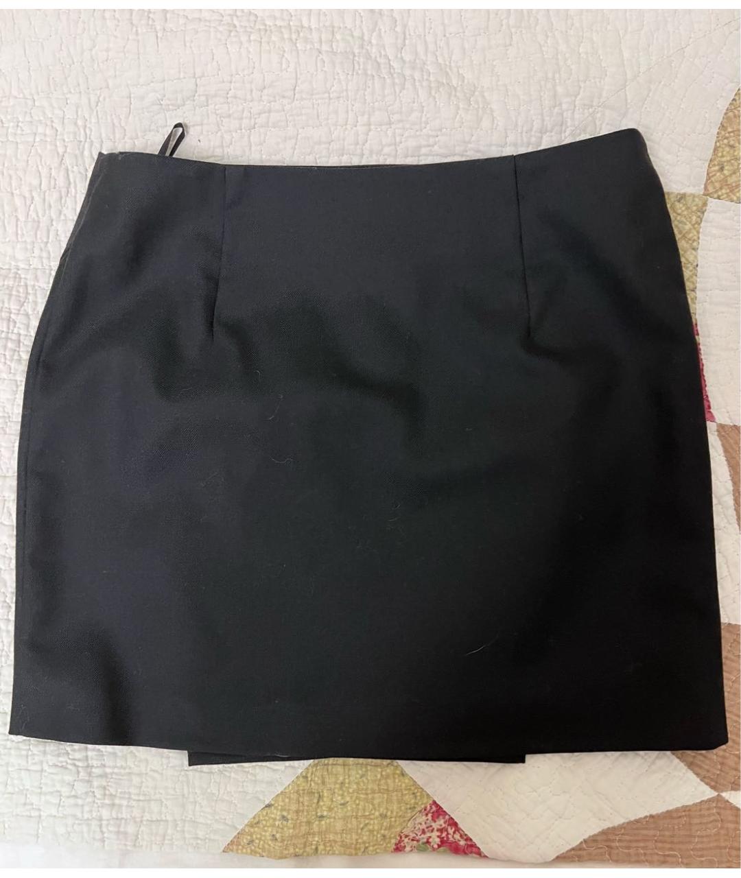 404NOTFOUND Черная шерстяная юбка мини, фото 2