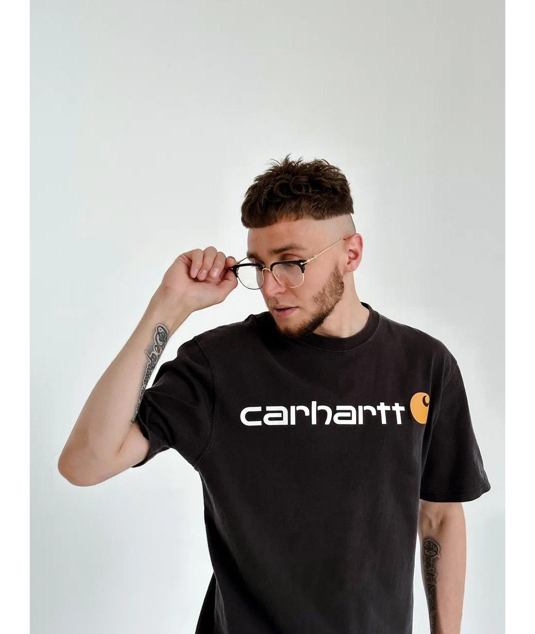 CARHARTT Черная хлопковая футболка, фото 5