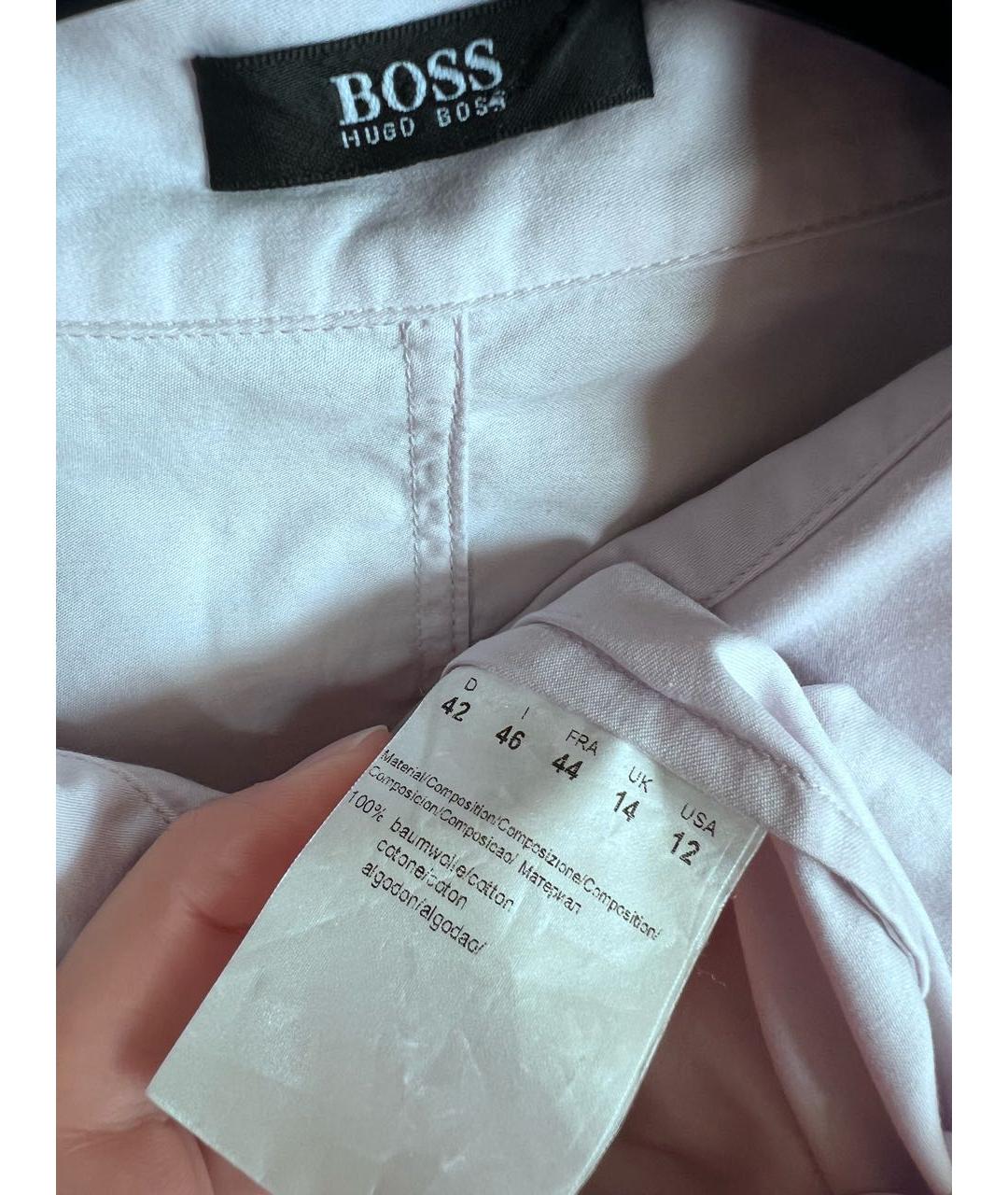 HUGO BOSS Розовая хлопковая рубашка, фото 3