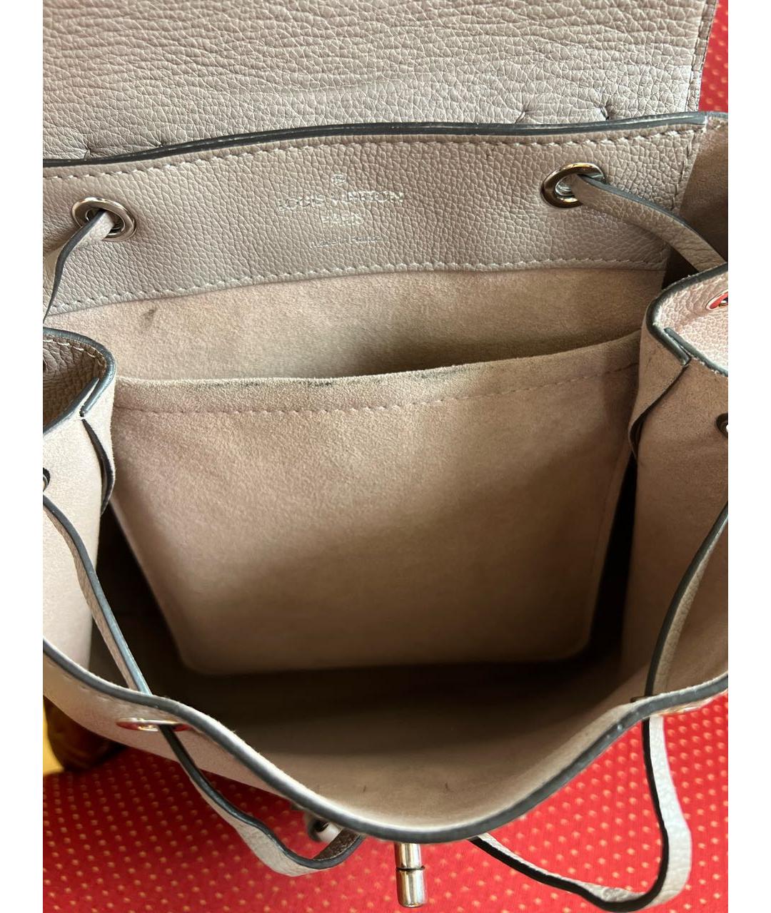 LOUIS VUITTON PRE-OWNED Бежевый кожаный рюкзак, фото 4