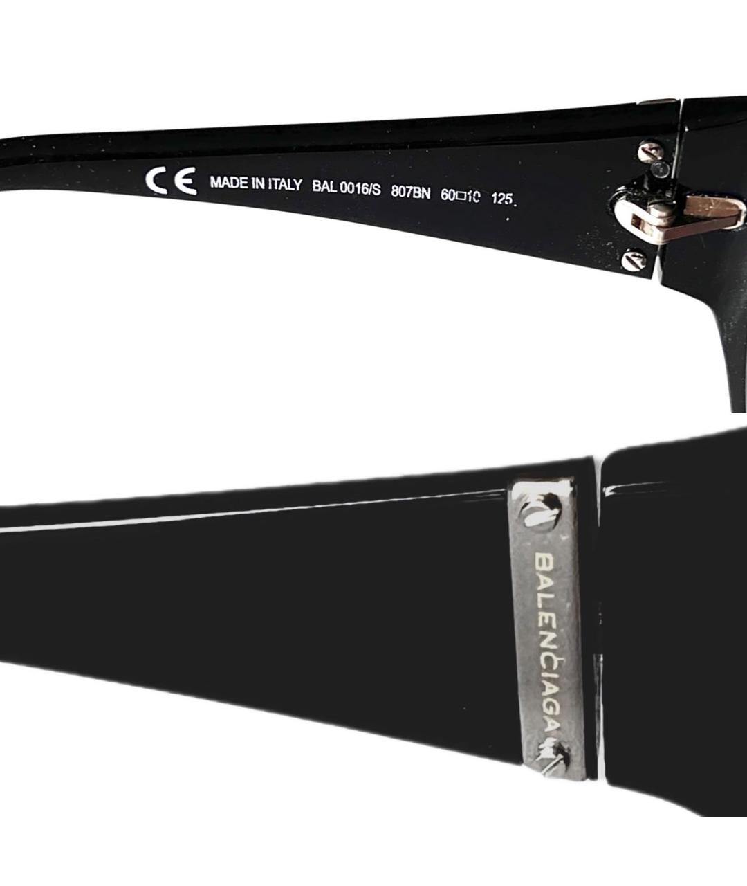 BALENCIAGA Черные пластиковые солнцезащитные очки, фото 7