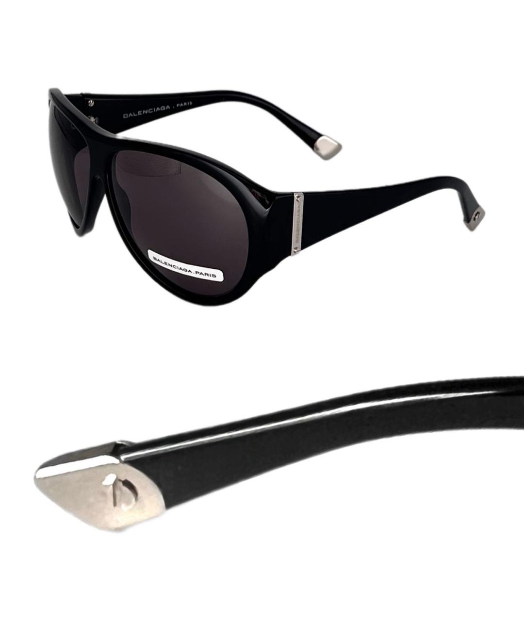 BALENCIAGA Черные пластиковые солнцезащитные очки, фото 6
