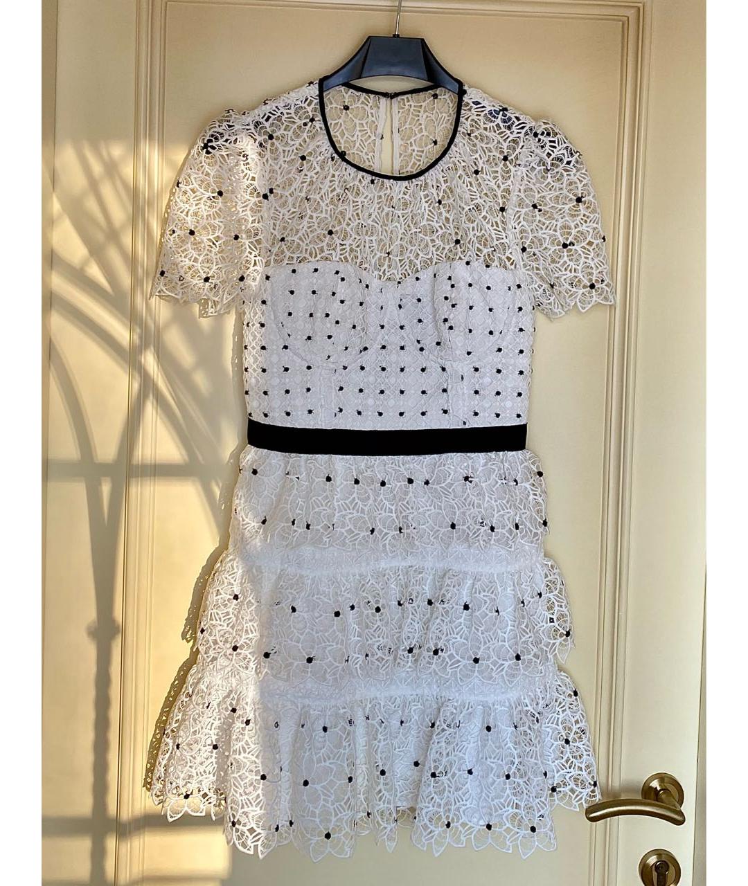 SELF-PORTRAIT Белое полиэстеровое платье, фото 2