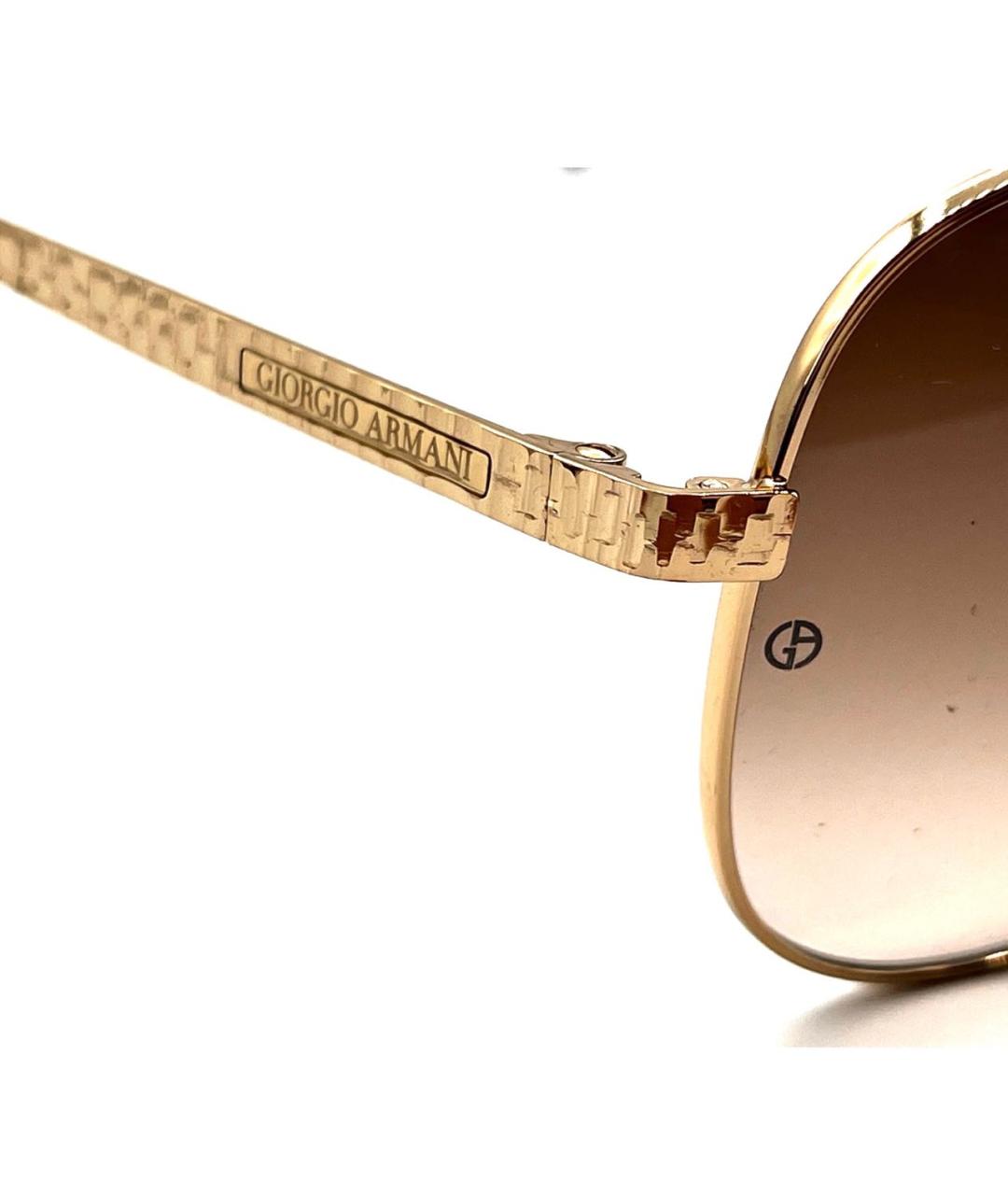 GIORGIO ARMANI Золотые металлические солнцезащитные очки, фото 5