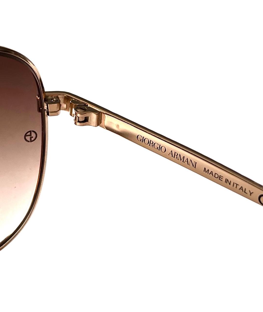GIORGIO ARMANI Золотые металлические солнцезащитные очки, фото 6