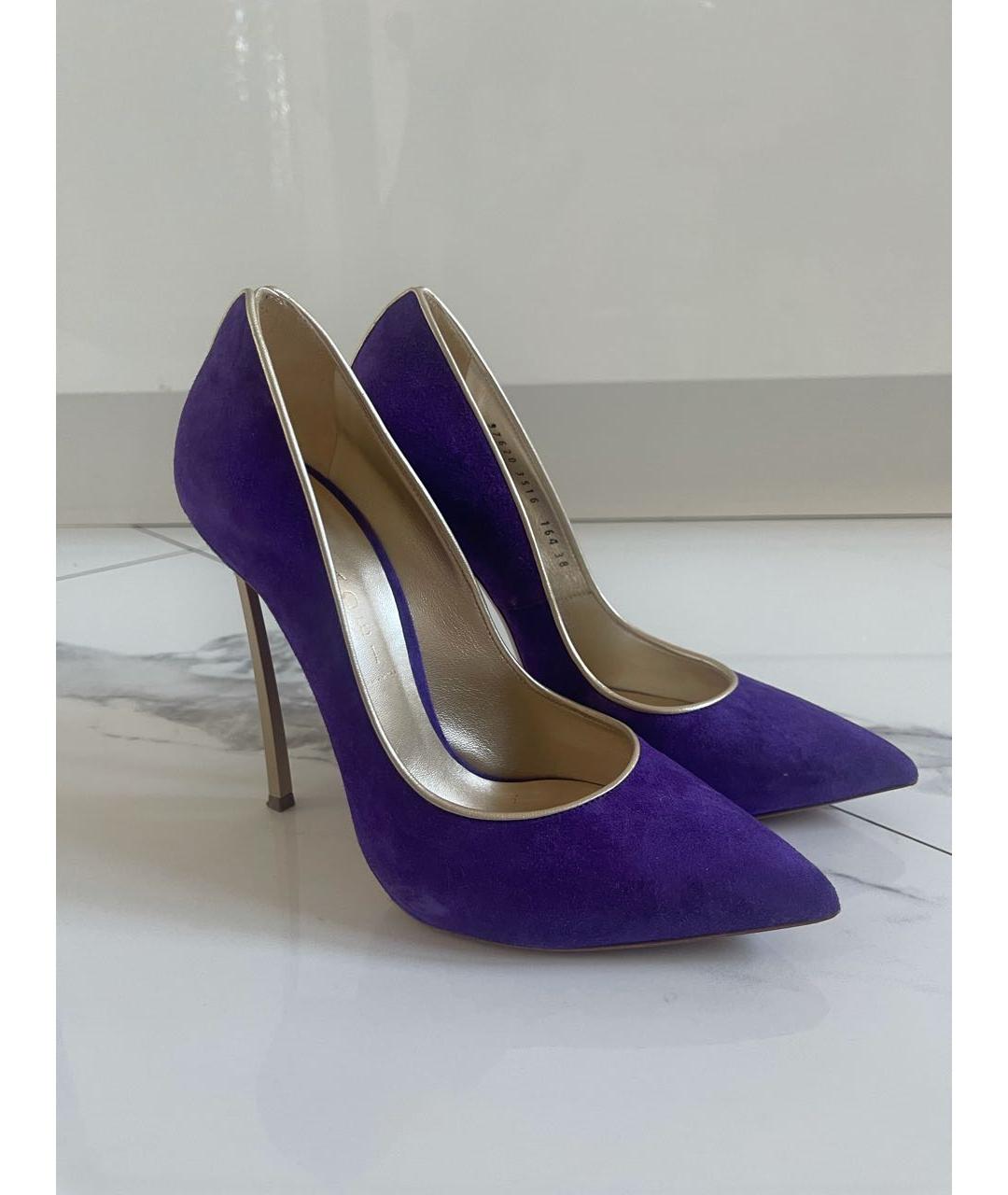 CASADEI Фиолетовые замшевые туфли, фото 2