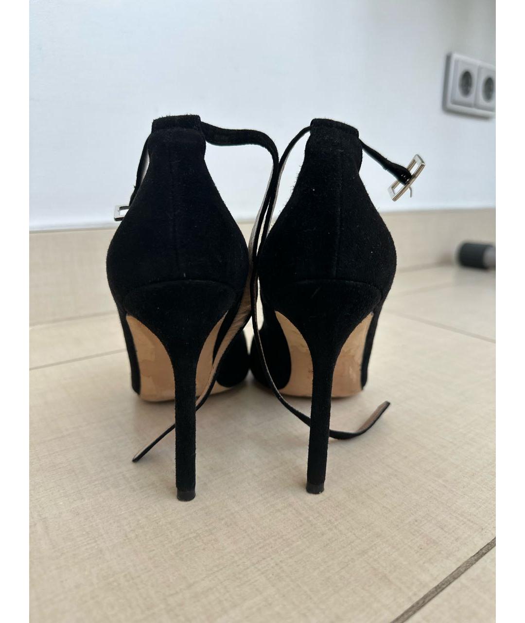 MANOLO BLAHNIK Черные замшевые туфли, фото 4