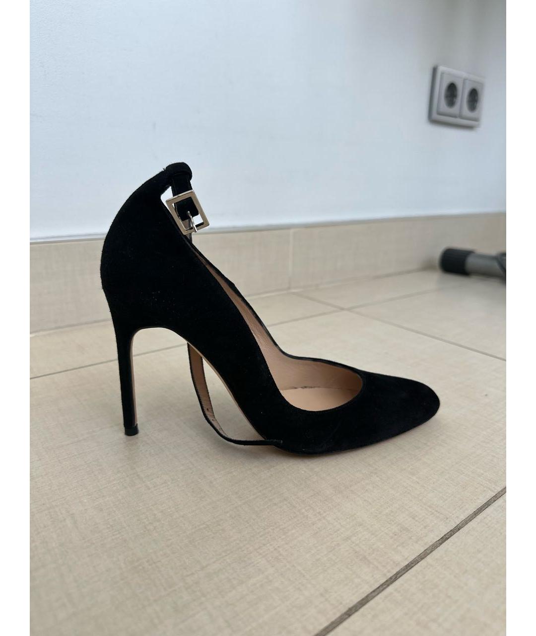 MANOLO BLAHNIK Черные замшевые туфли, фото 9