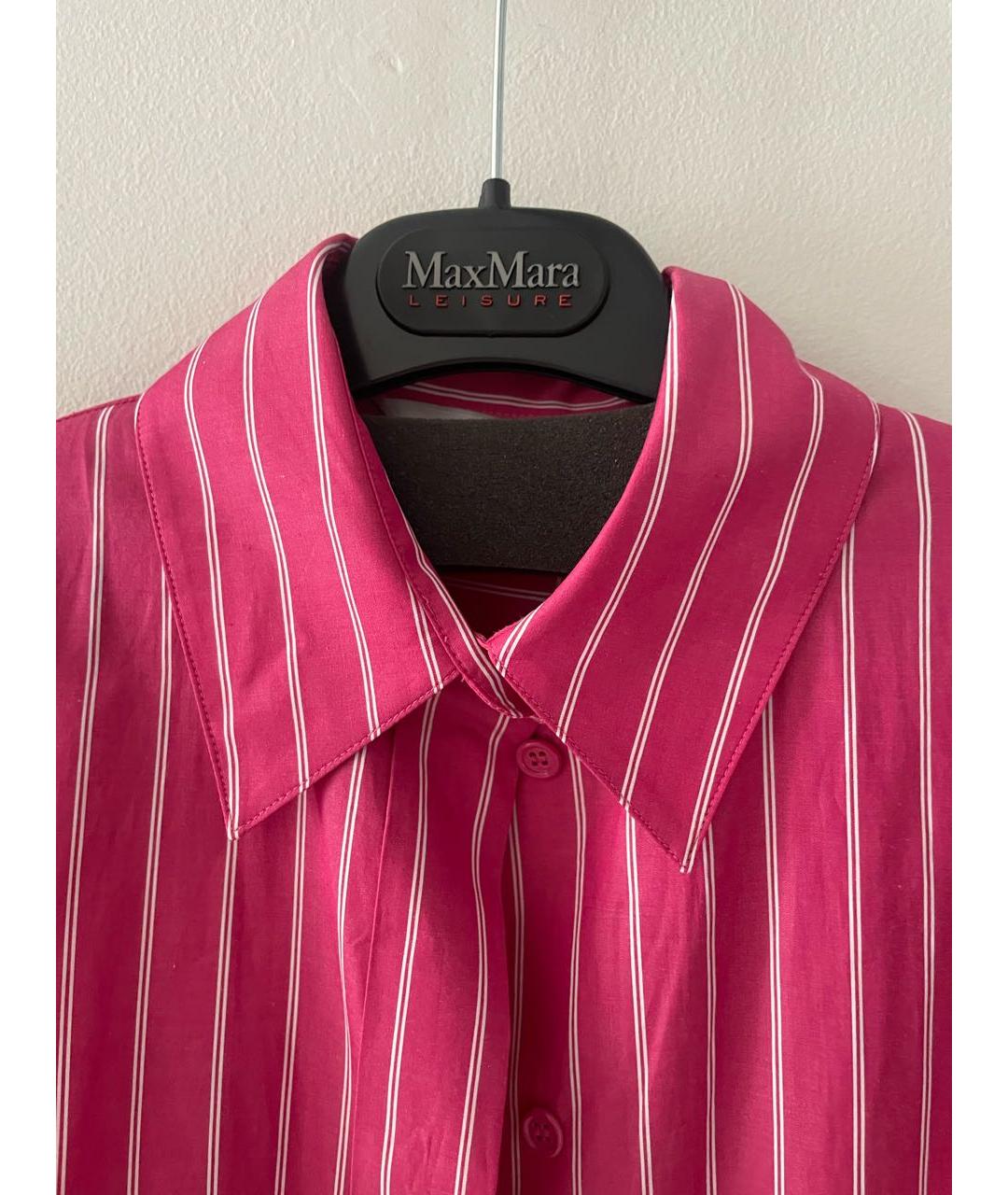 MAX MARA Фуксия хлопковая рубашка, фото 7