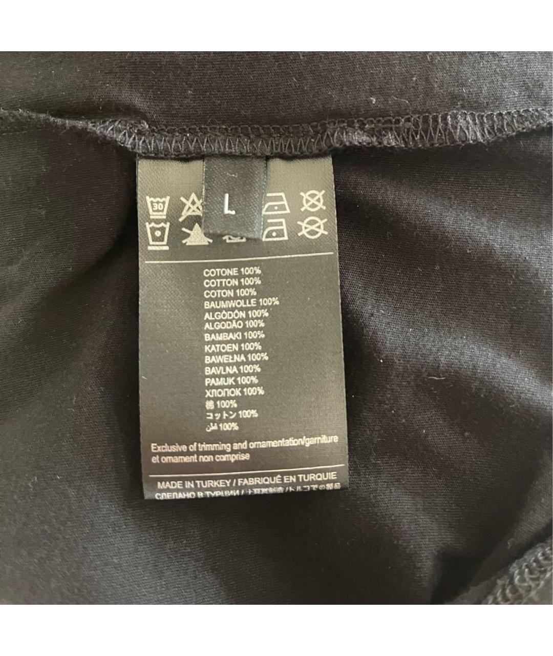 JOHN RICHMOND Черная хлопковая футболка, фото 5