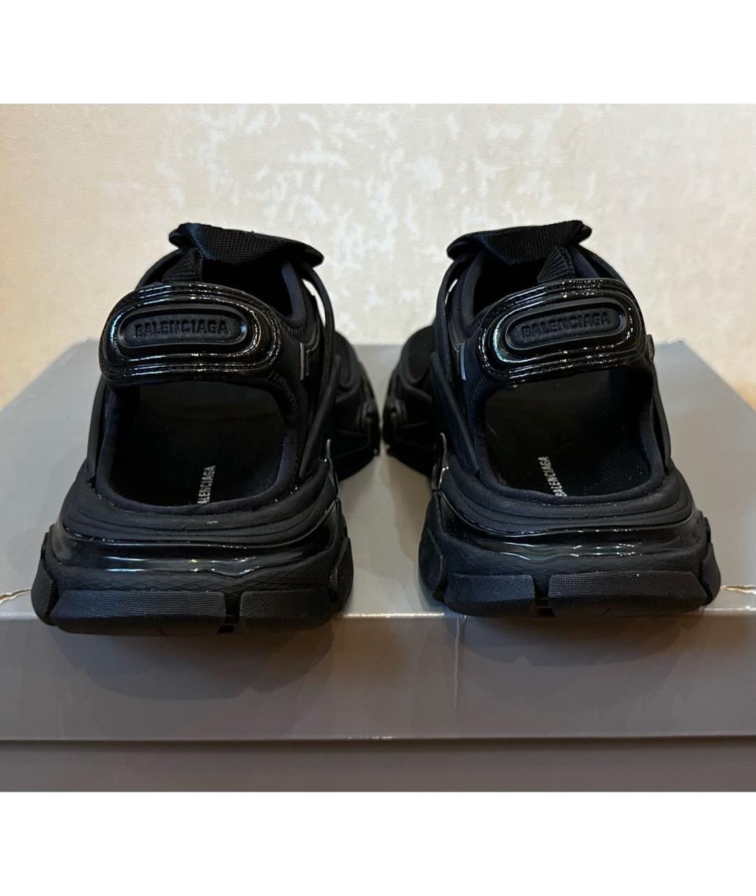 BALENCIAGA Черные текстильные сандалии, фото 4