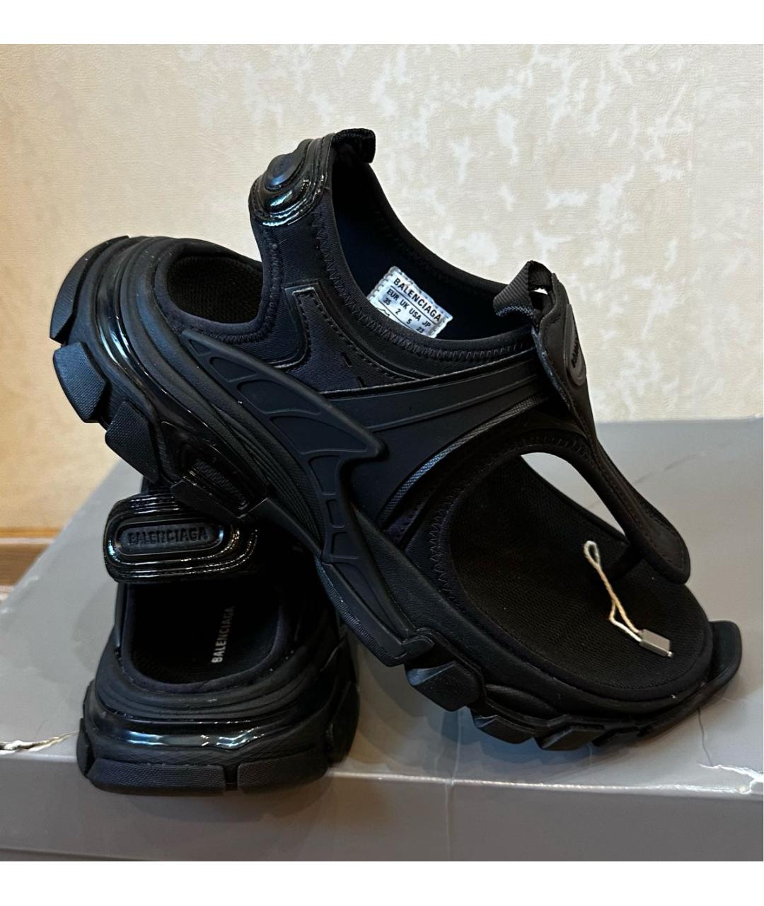 BALENCIAGA Черные текстильные сандалии, фото 6