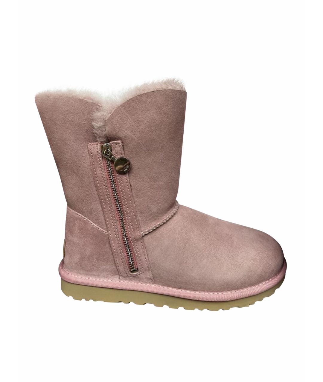 UGG AUSTRALIA Розовые замшевые сапоги, фото 1