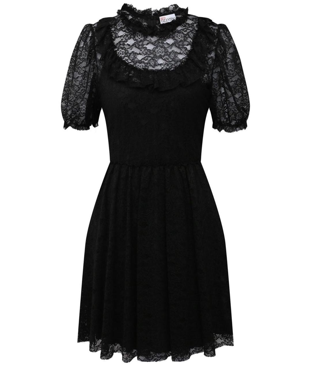 RED VALENTINO Черное полиамидовое коктейльное платье, фото 1