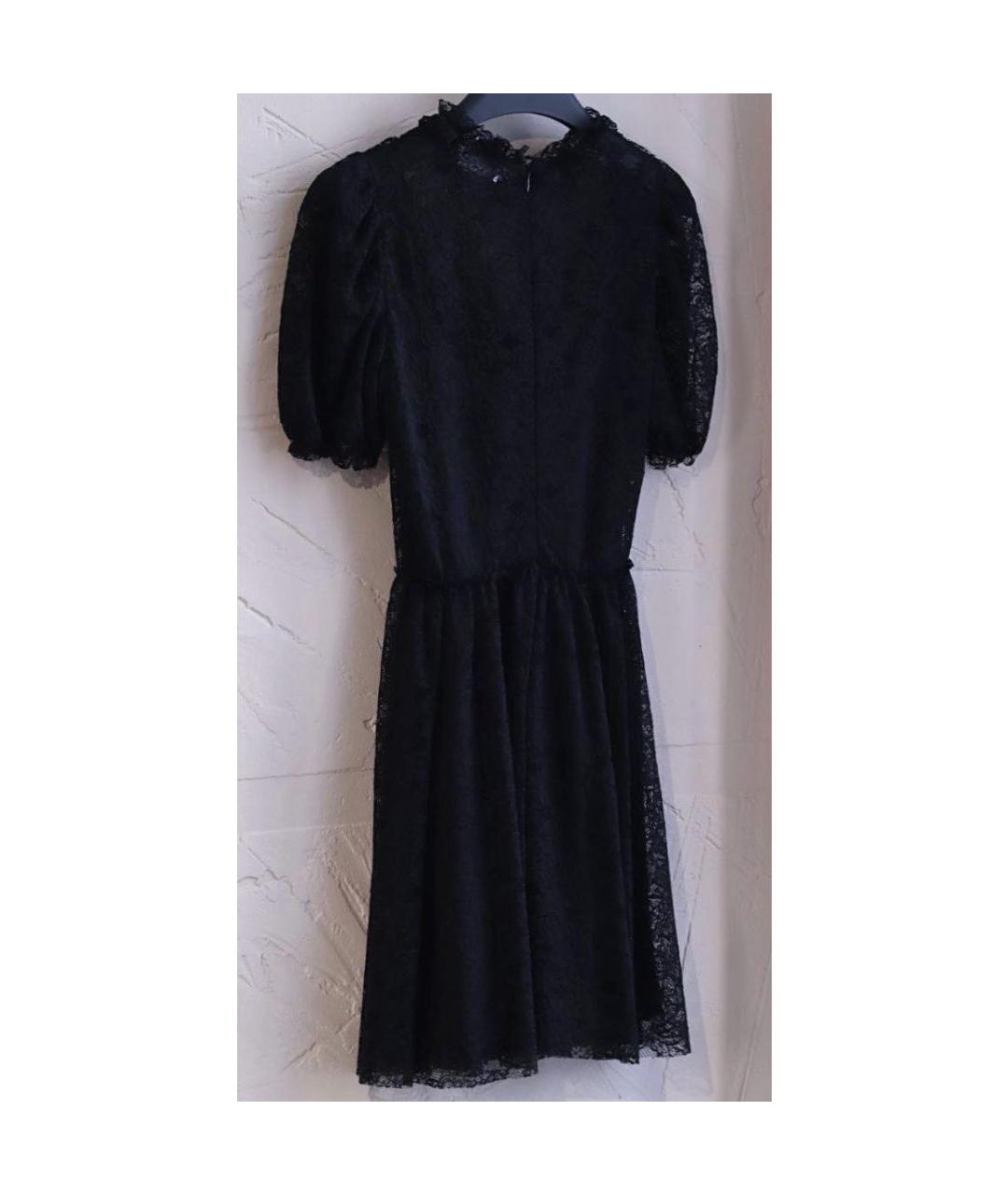 RED VALENTINO Черное полиамидовое коктейльное платье, фото 2