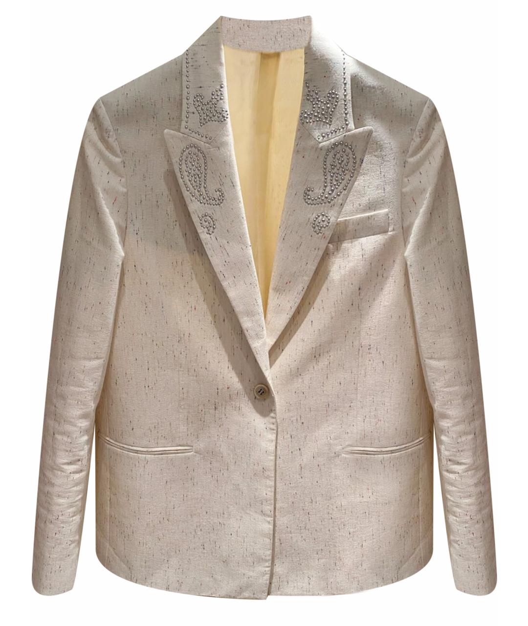 GOLDEN GOOSE DELUXE BRAND Белый хлопковый жакет/пиджак, фото 1
