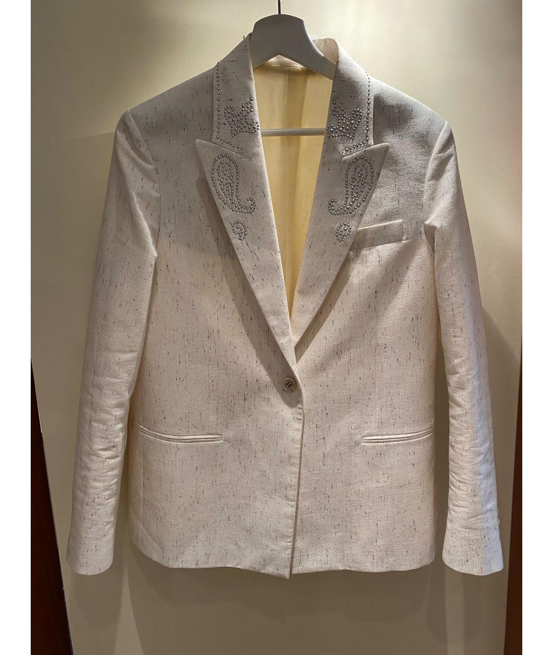 GOLDEN GOOSE DELUXE BRAND Белый хлопковый жакет/пиджак, фото 7