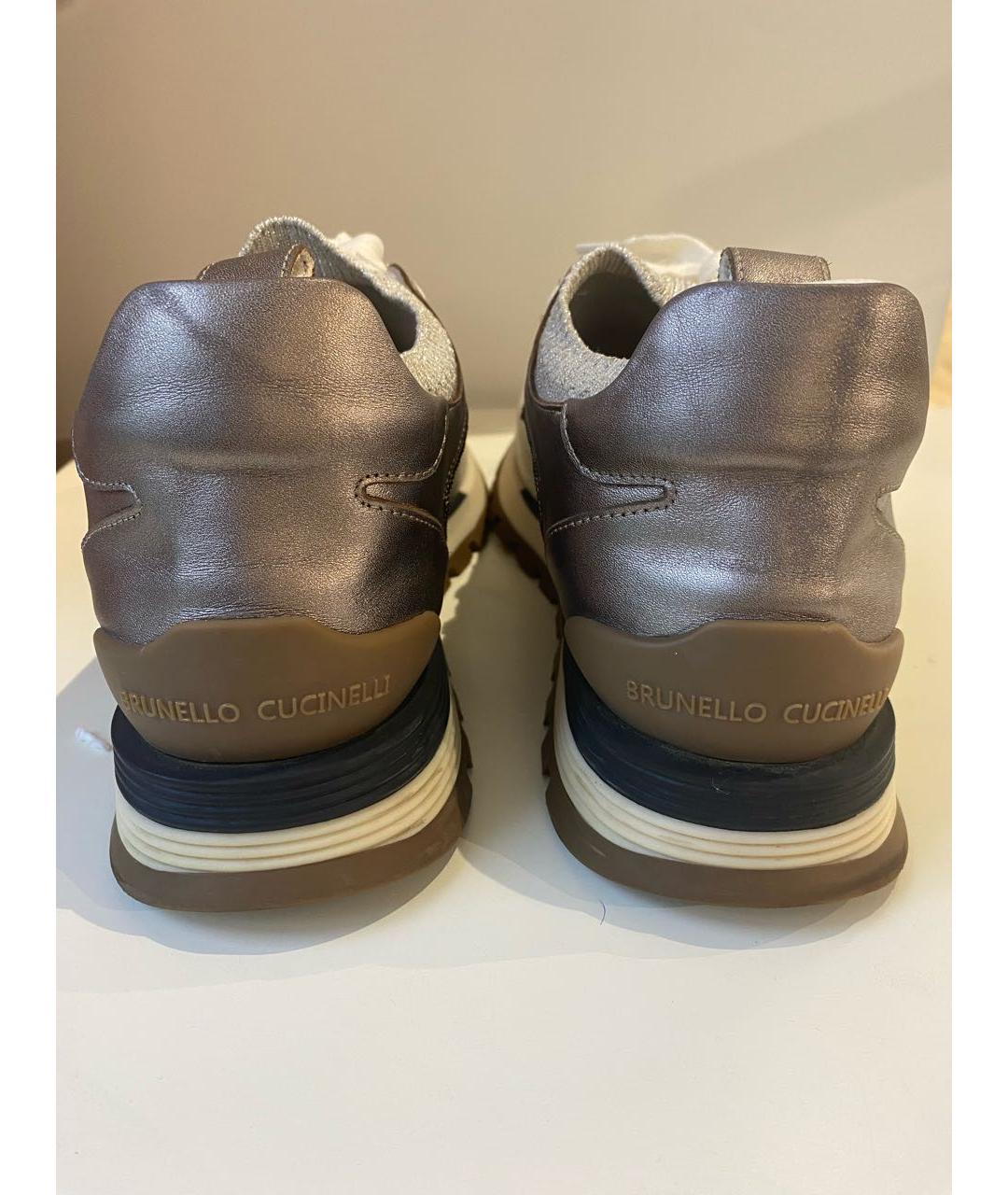 BRUNELLO CUCINELLI Бежевые кроссовки, фото 3