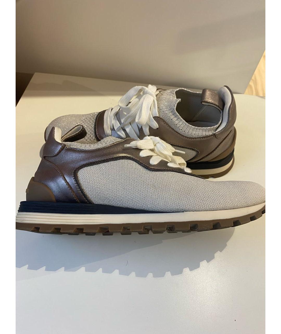 BRUNELLO CUCINELLI Бежевые кроссовки, фото 6