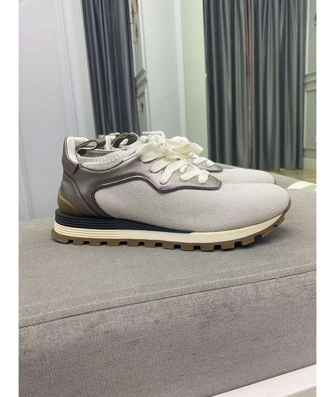 BRUNELLO CUCINELLI Бежевые кроссовки, фото 9