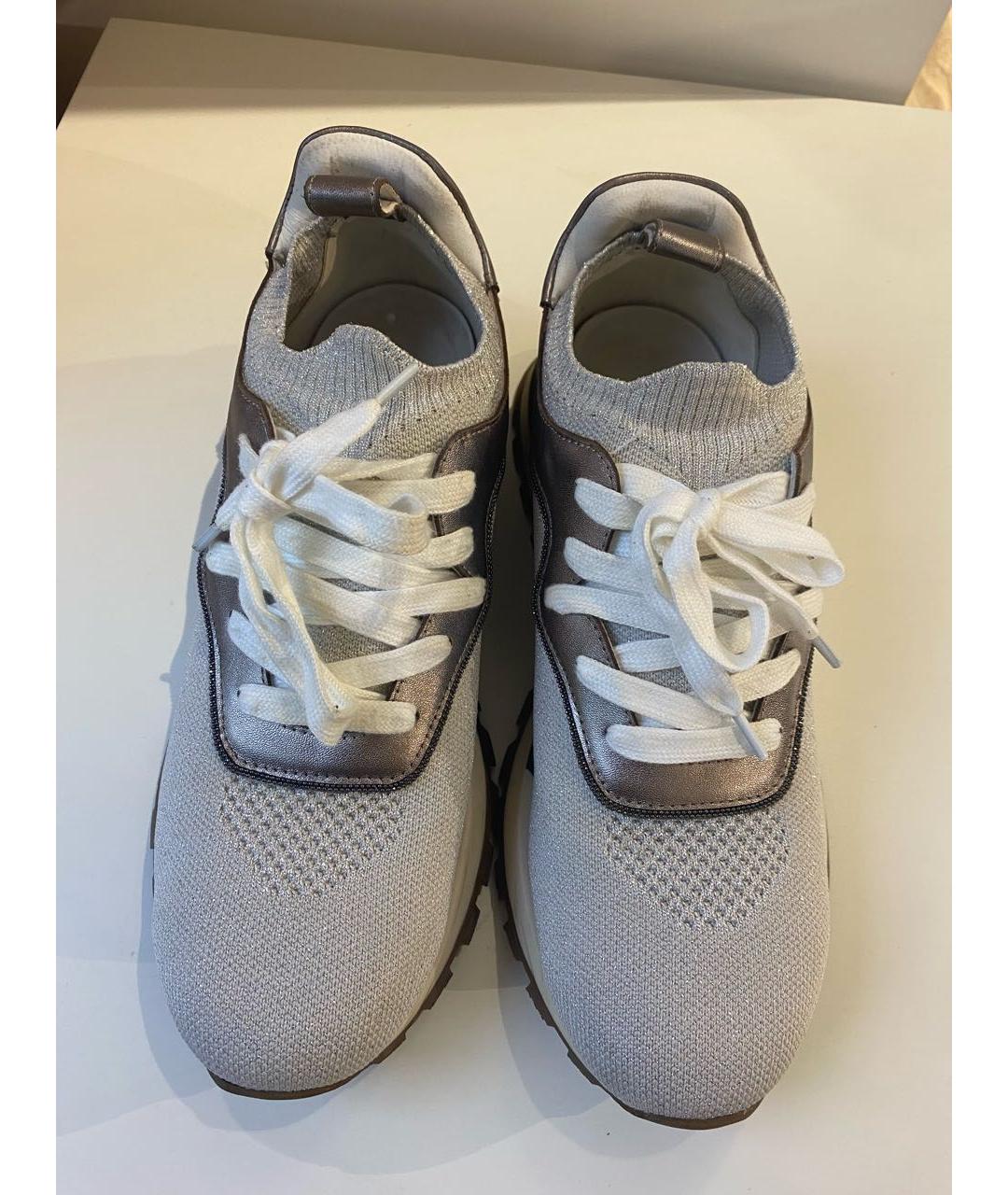 BRUNELLO CUCINELLI Бежевые кроссовки, фото 2