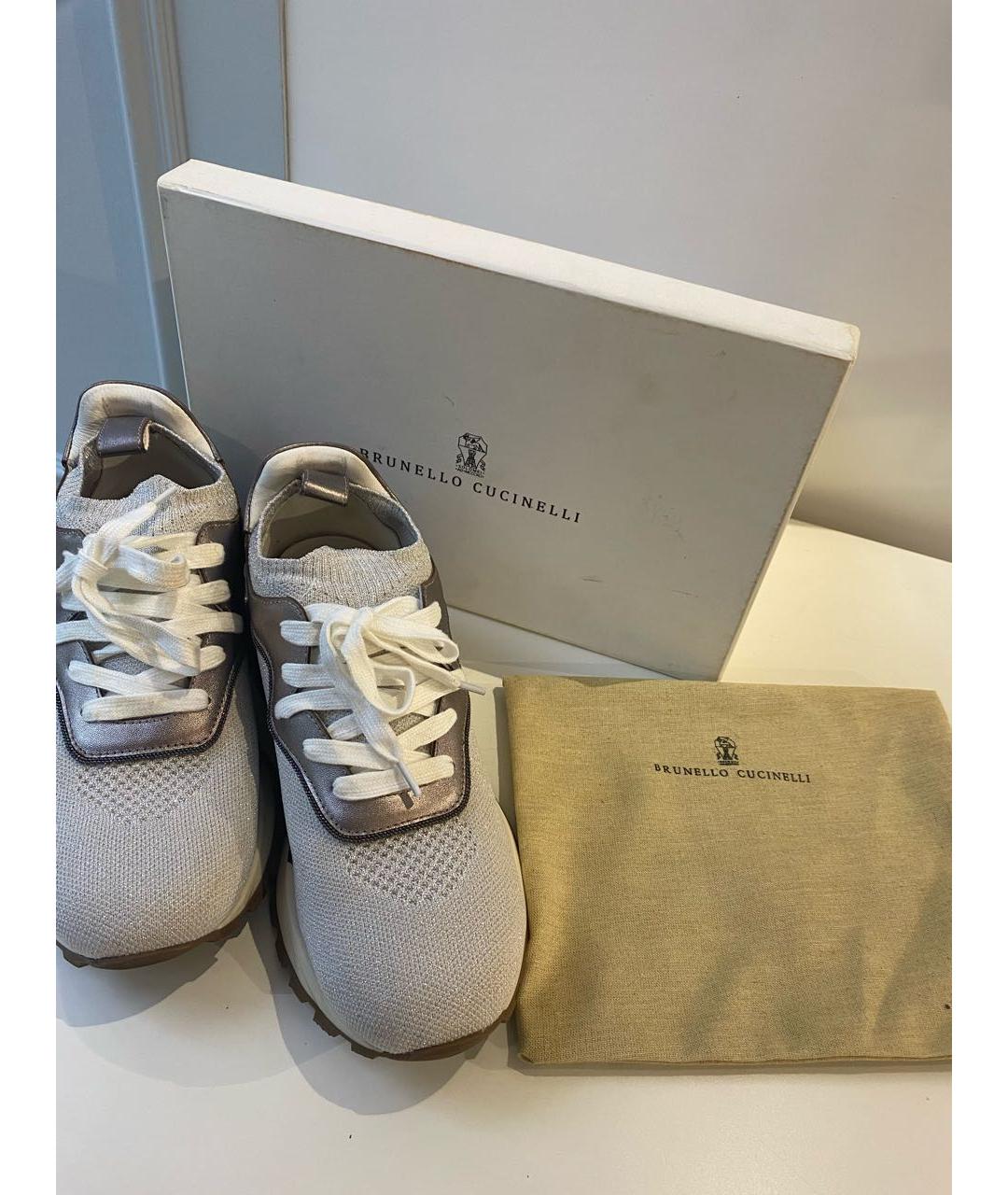 BRUNELLO CUCINELLI Бежевые кроссовки, фото 5