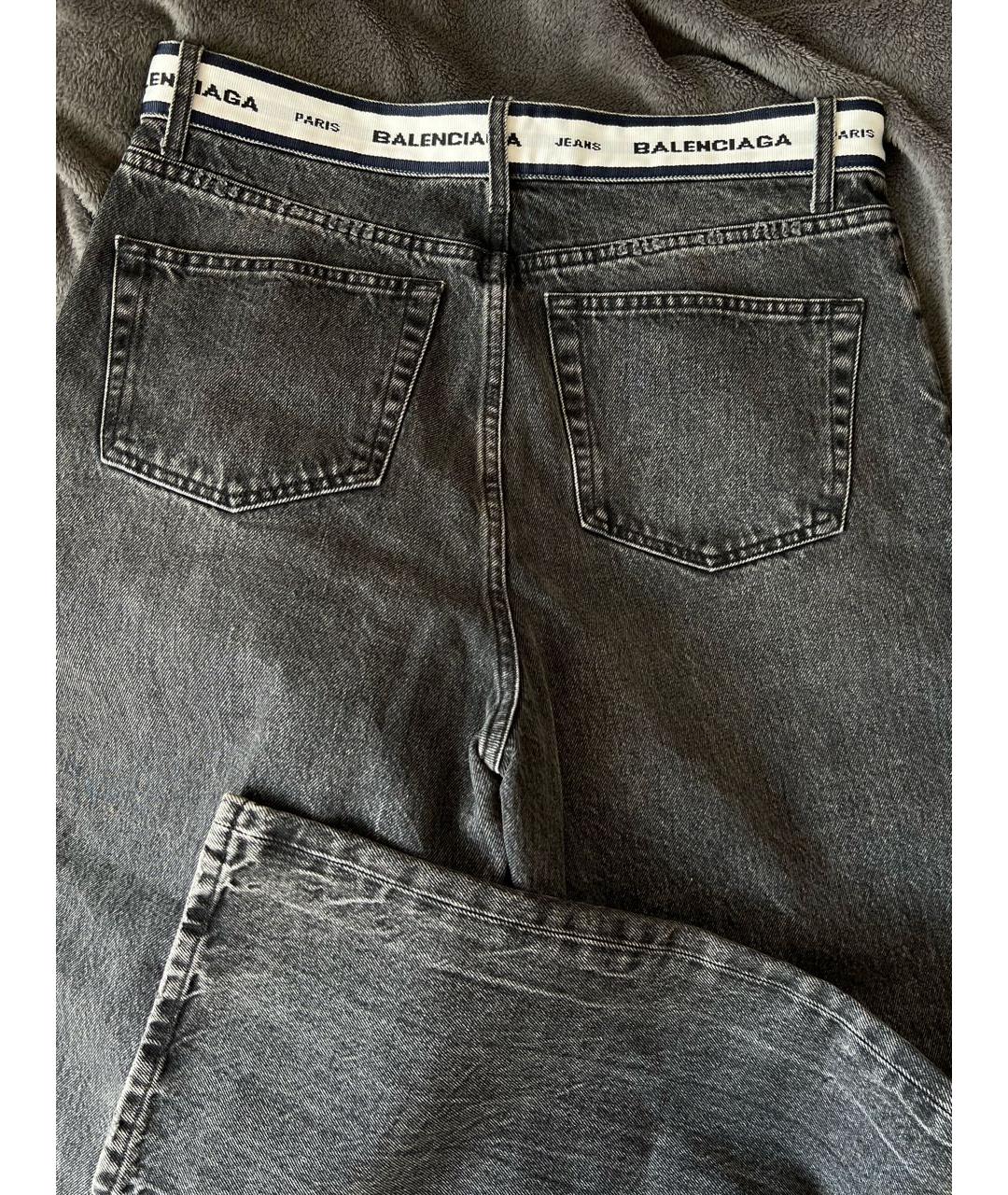 BALENCIAGA Серые хлопковые прямые джинсы, фото 6