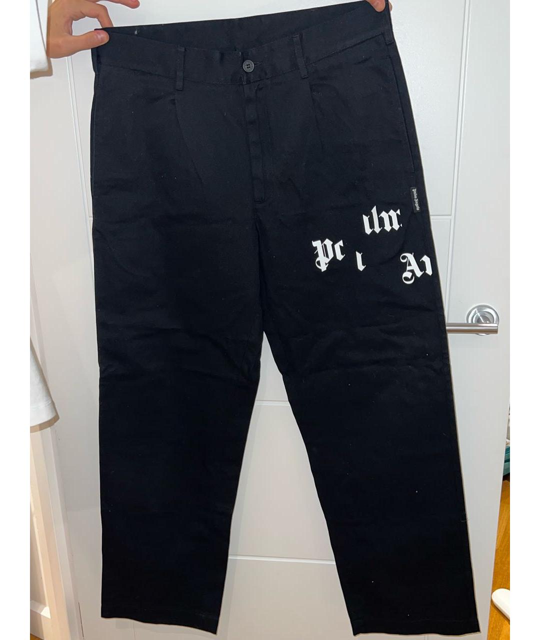 PALM ANGELS Черные полиэстеровые повседневные брюки, фото 5